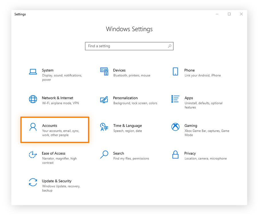 Controles parentales en Windows 10