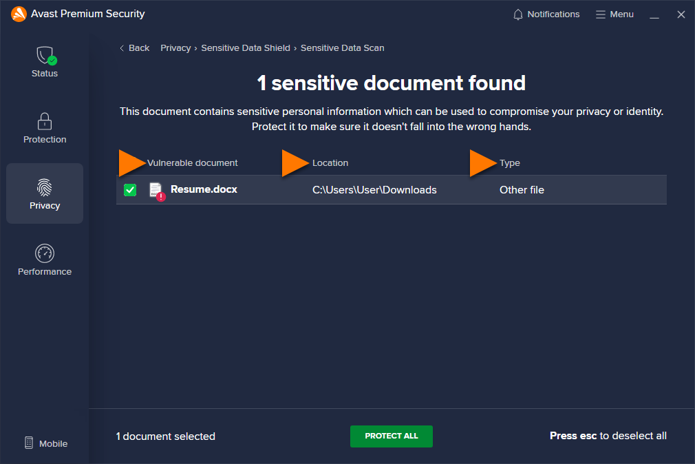 Cómo utilizar el Escudo de datos confidenciales | Avast