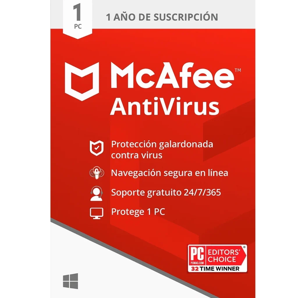 Comprar licencia Mcafee antivirus para Windows
