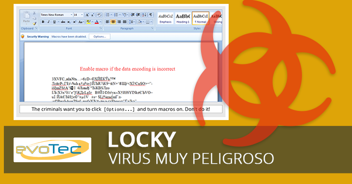 Locky , un peligroso virus que bloquea los archivos personales