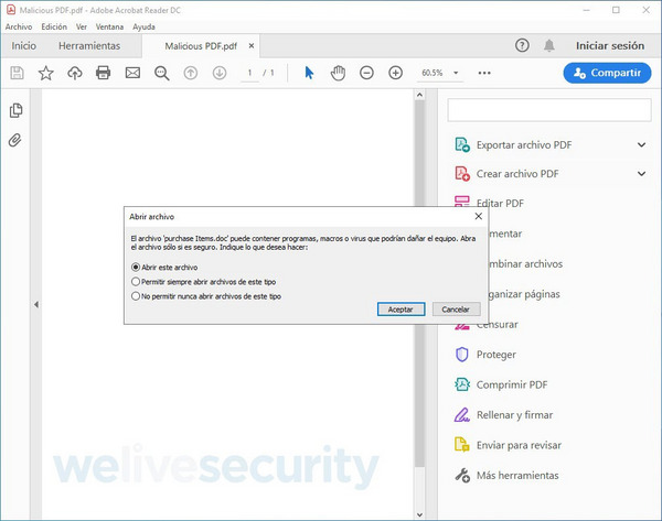 Los PDF también distribuyen malware | ESET