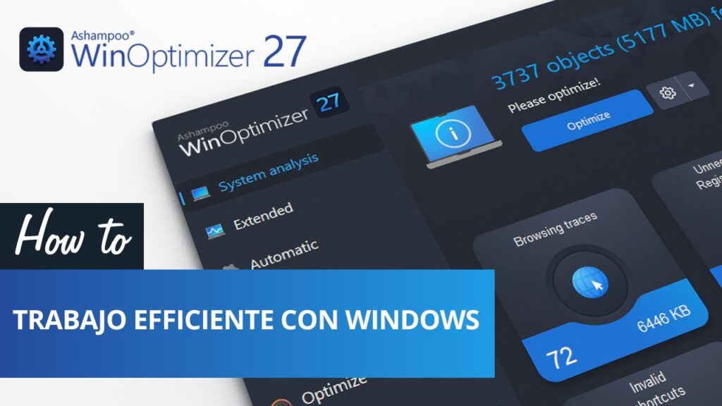 Ashampoo WinOptimizer 27 - Trabajo eficiente con Windows - Español