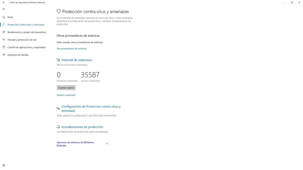 Usar otro proveedor de antivirus junto con Windows Defender en Windows 10  Creators Update